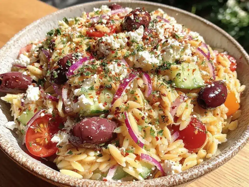 Greek Orzo Pasta Salad - featured image