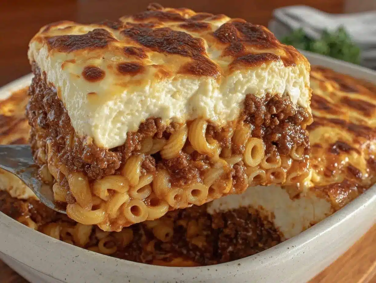 Greek pastitsio bake preparation steps