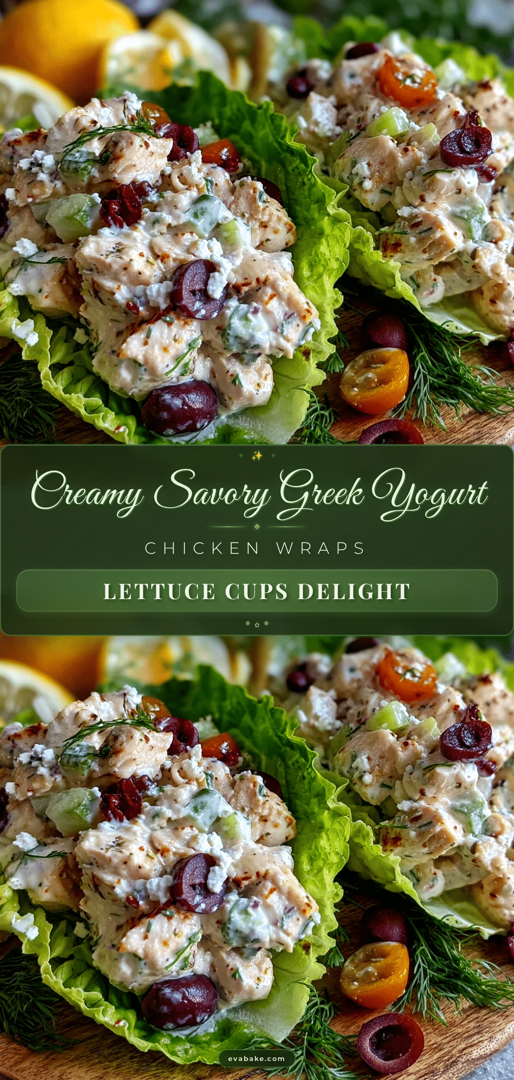 Greek yogurt chicken salad lettuce wraps recipe