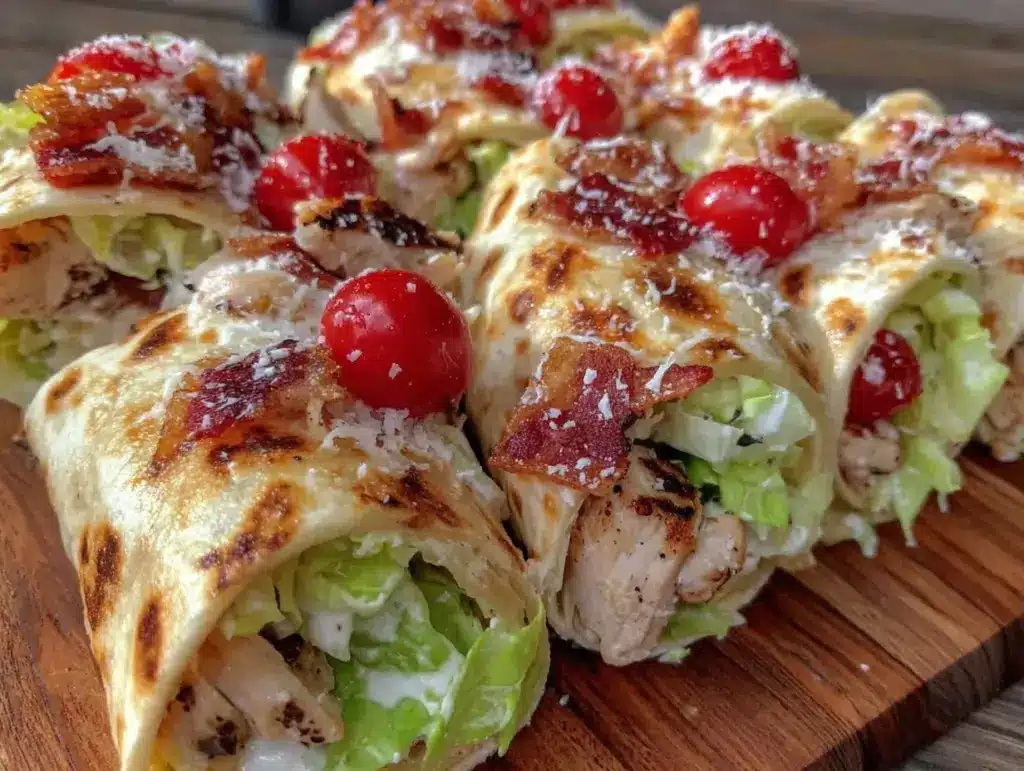 Grilled Chicken Caesar Salad Wraps - featured image