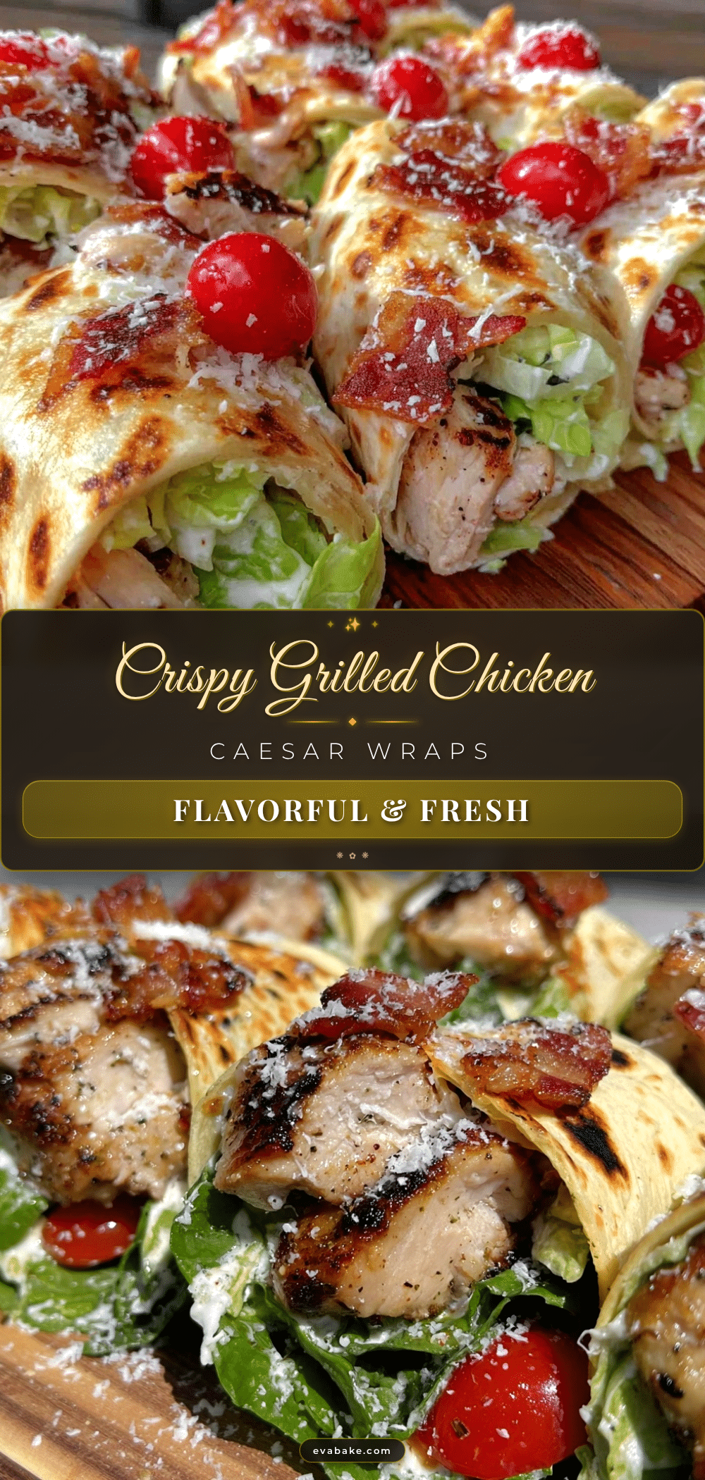 Grilled Chicken Caesar Salad Wraps recipe