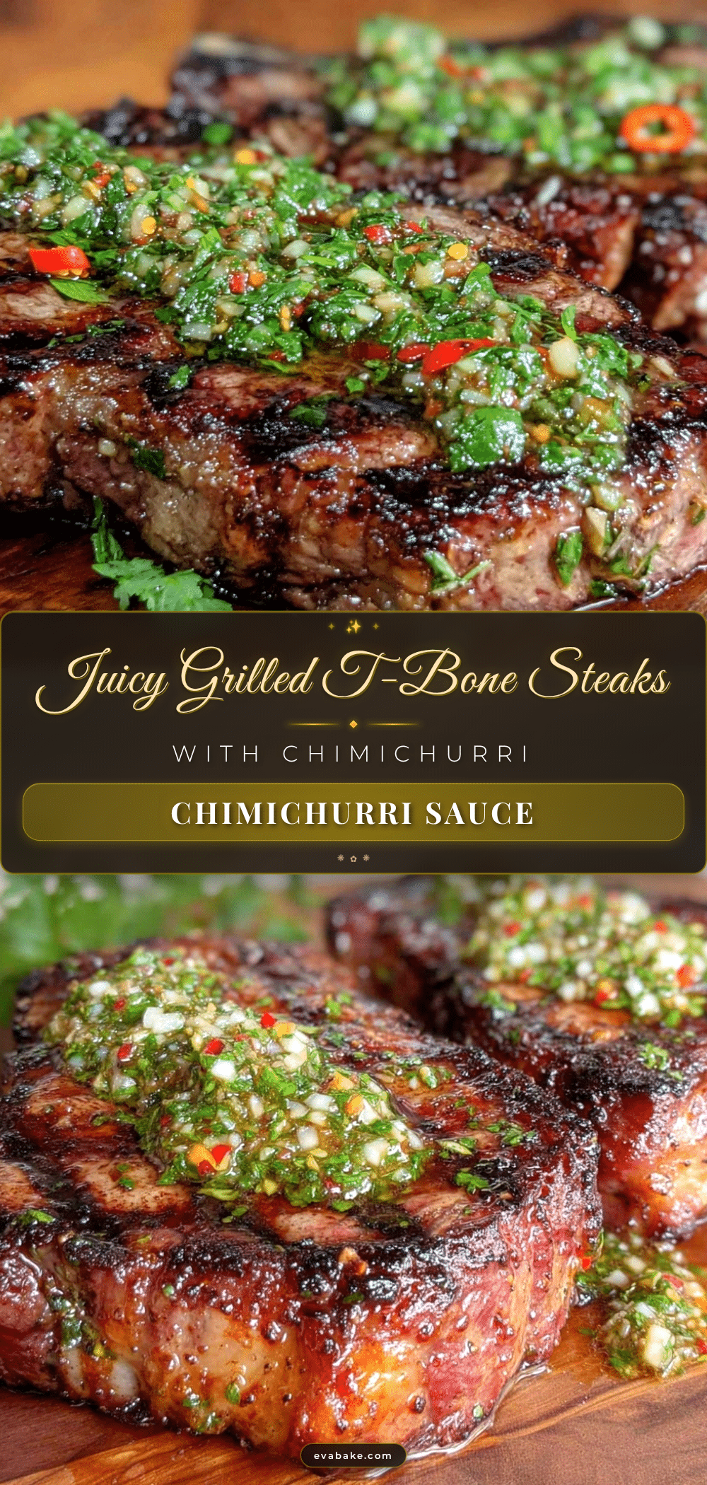 grilled t-bone steaks with chimichurri sauce recipe