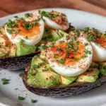 hard boiled egg avocado boats - featured image