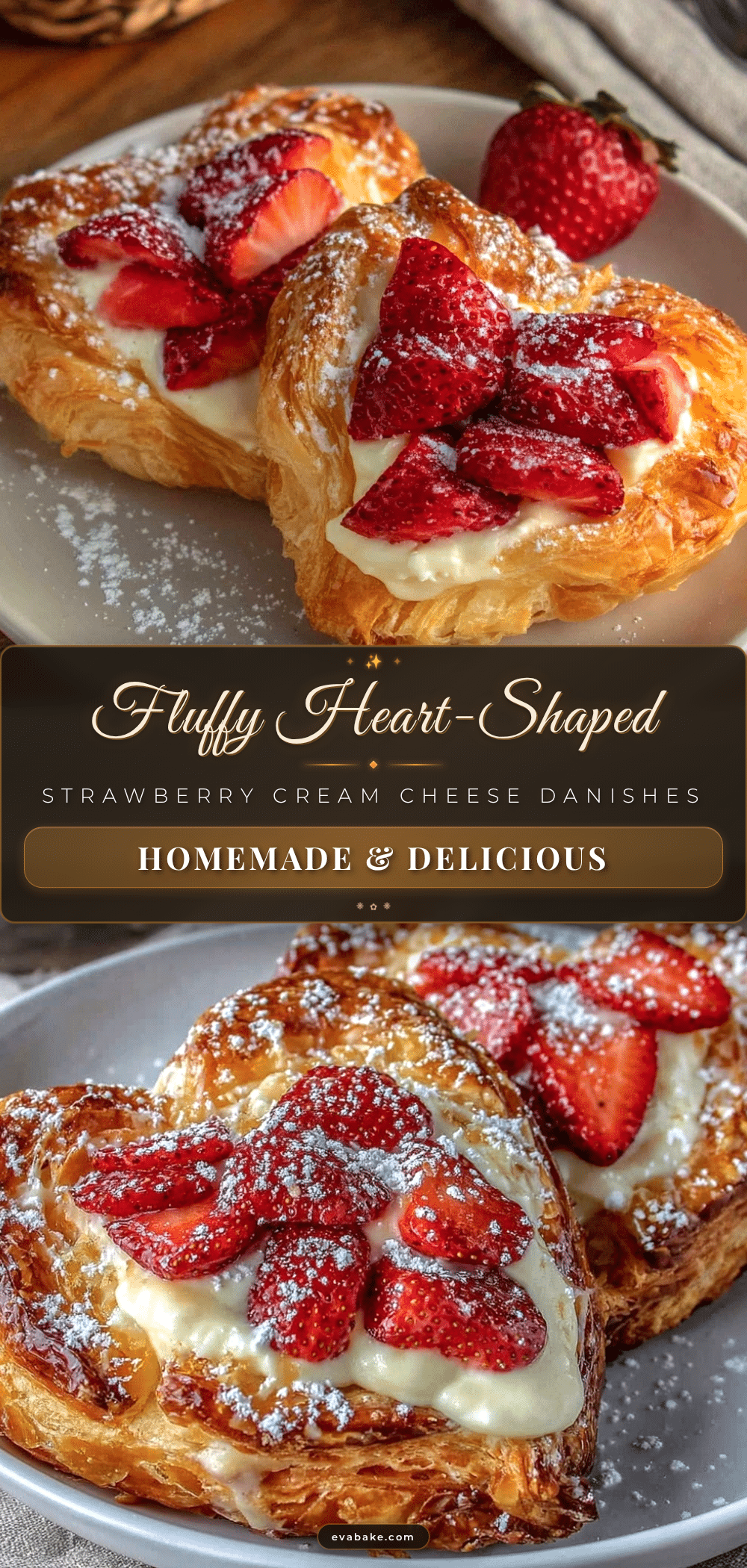 heart-shaped strawberry cream cheese danish pastries recipe