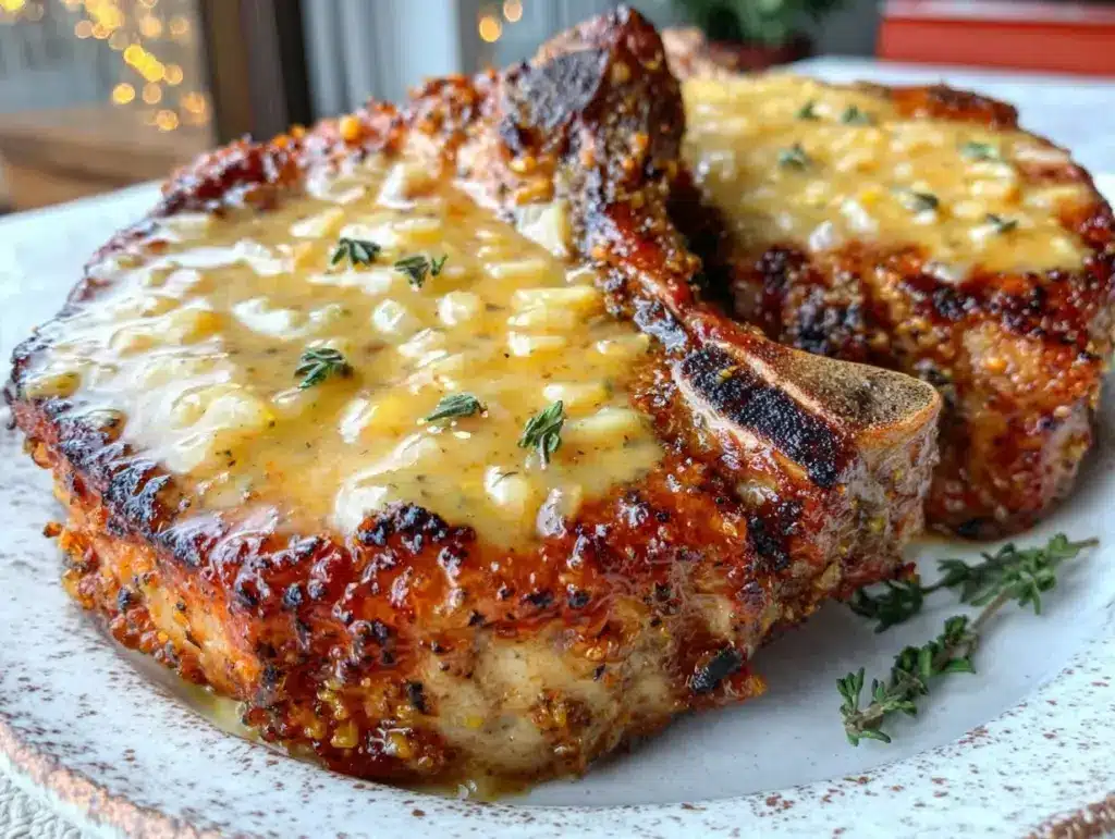 hearty pork chops with creamy apple sauce - featured image