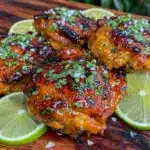 honey lime cilantro grilled chicken thighs - featured image