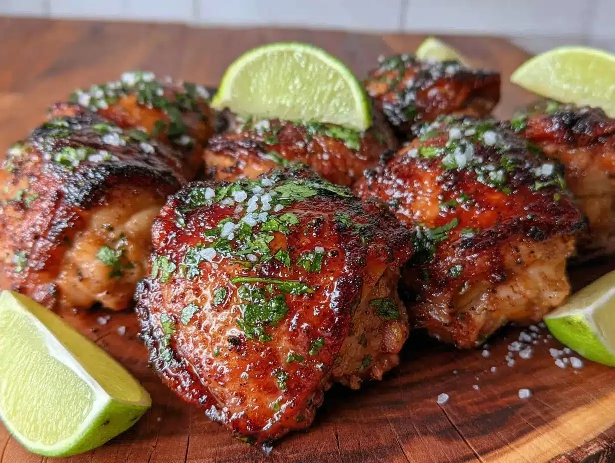 honey lime cilantro grilled chicken thighs preparation steps