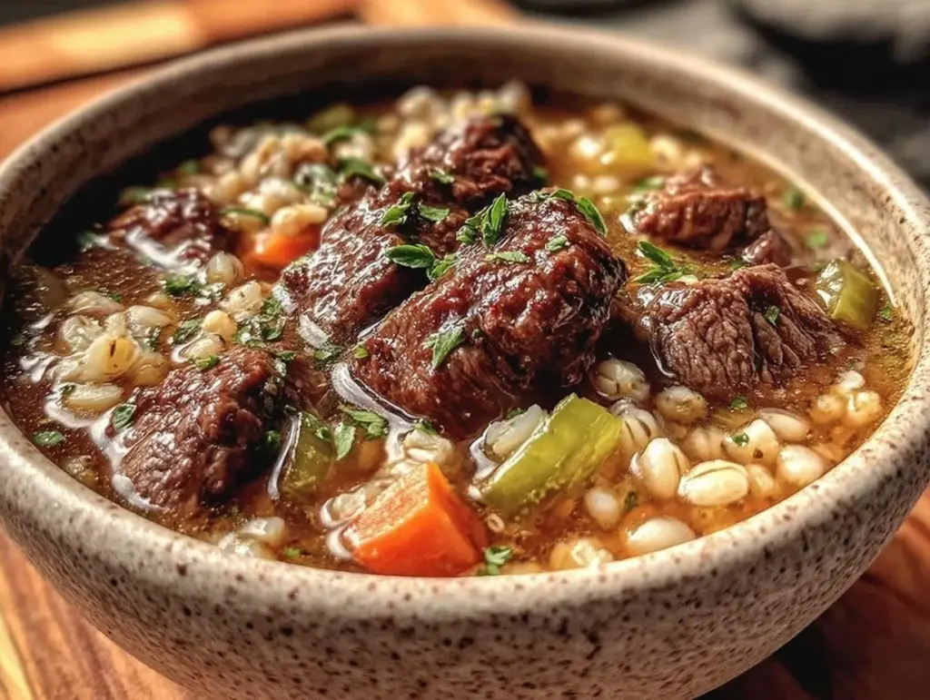 Instant Pot Beef and Barley Soup - featured image
