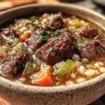 Instant Pot Beef and Barley Soup - featured image