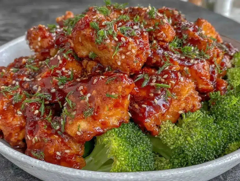 instant pot honey sesame chicken - featured image