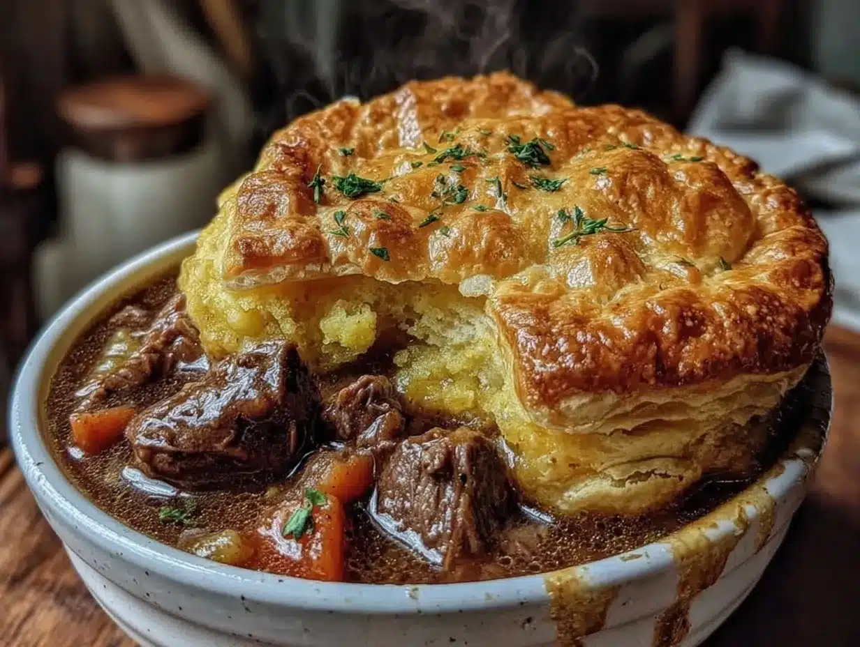 Irish Beef Pot Pie preparation steps