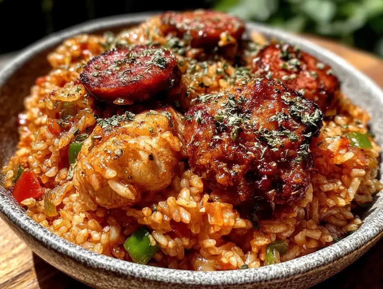 jambalaya with chicken and andouille sausage preparation steps