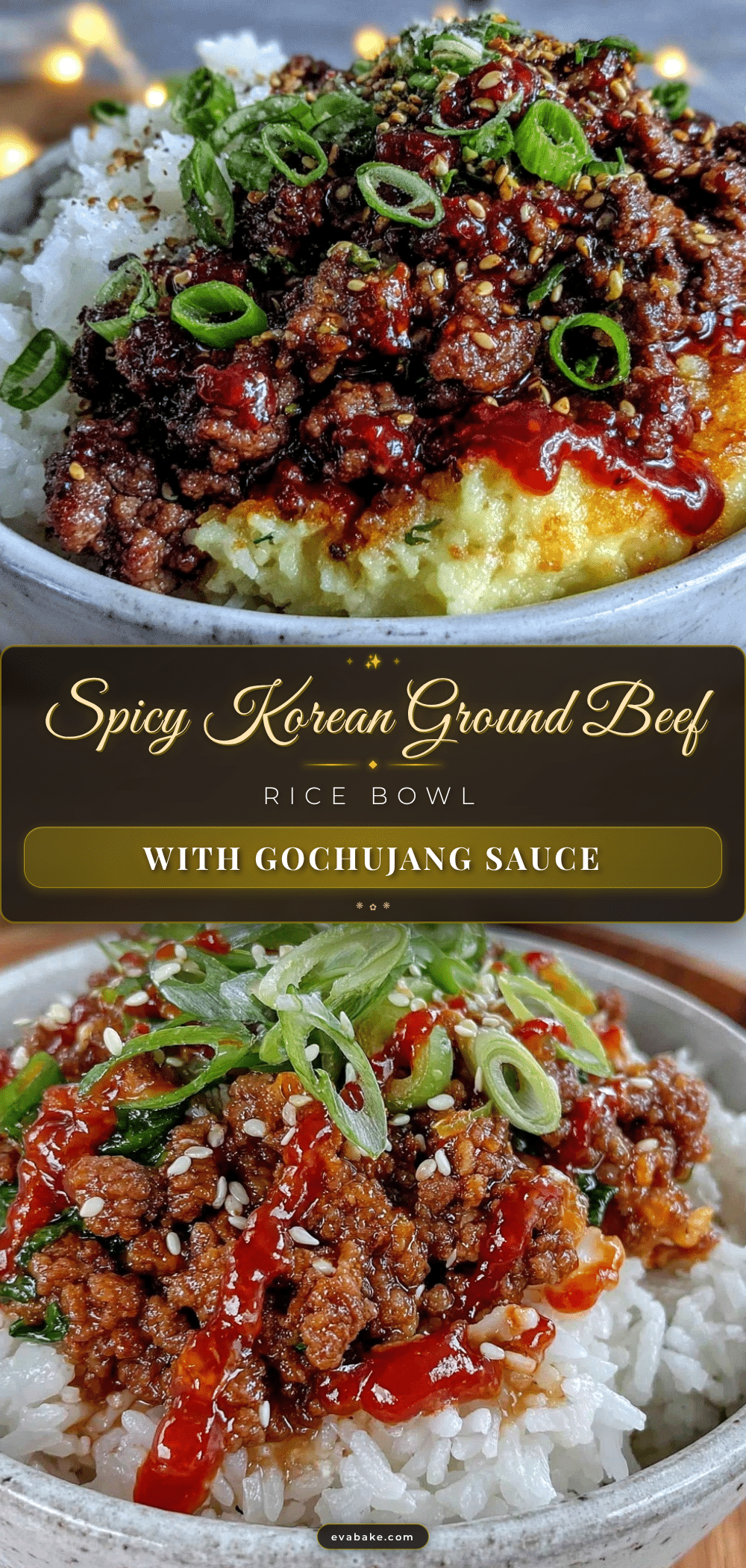 Korean ground beef rice bowl recipe