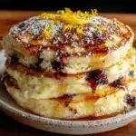 lemon blueberry ricotta pancakes - featured image