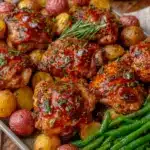 lemon herb chicken sheet pan dinner - featured image