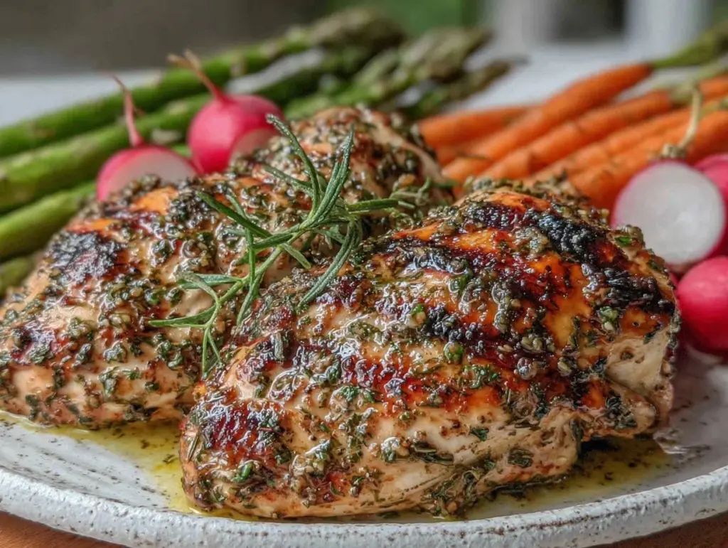 lemon herb grilled chicken breasts - featured image