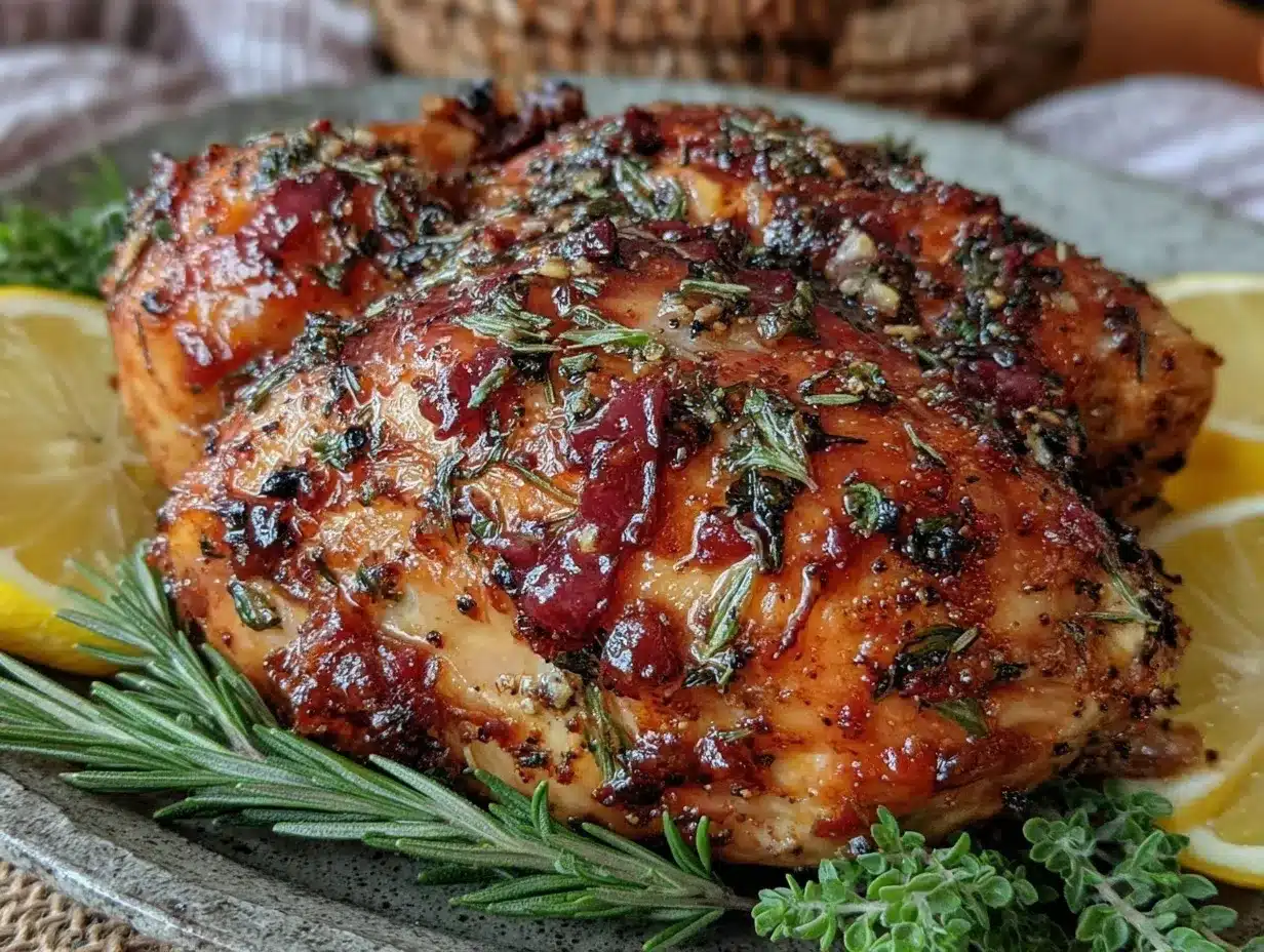 lemon herb roasted whole chicken preparation steps
