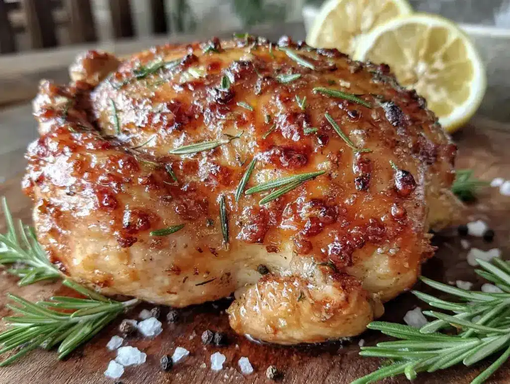 lemon rosemary roasted chicken - featured image