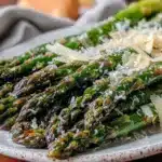 lemony buttered asparagus with parmesan - featured image