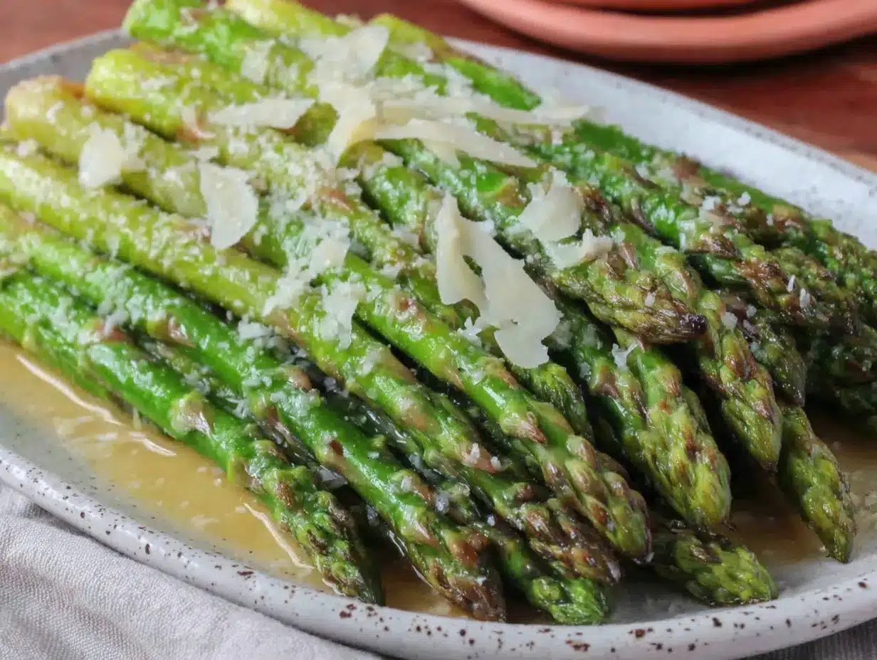 lemony buttered asparagus with parmesan preparation steps