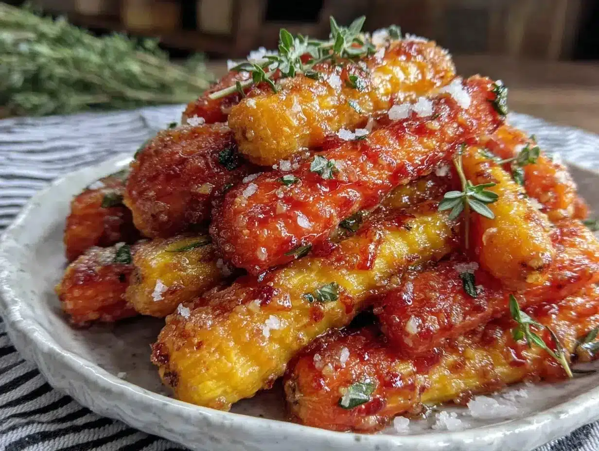 maple glazed roasted rainbow baby carrots preparation steps