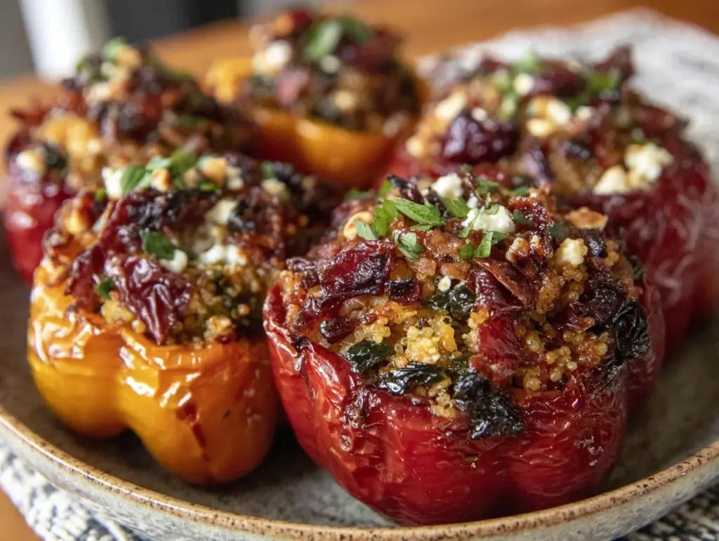 Mediterranean stuffed bell peppers - featured image
