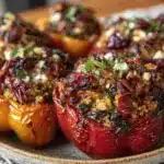 Mediterranean stuffed bell peppers - featured image
