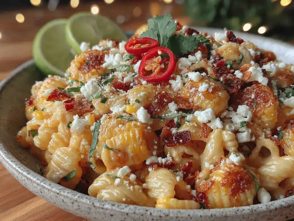 mexican street corn pasta salad - featured image