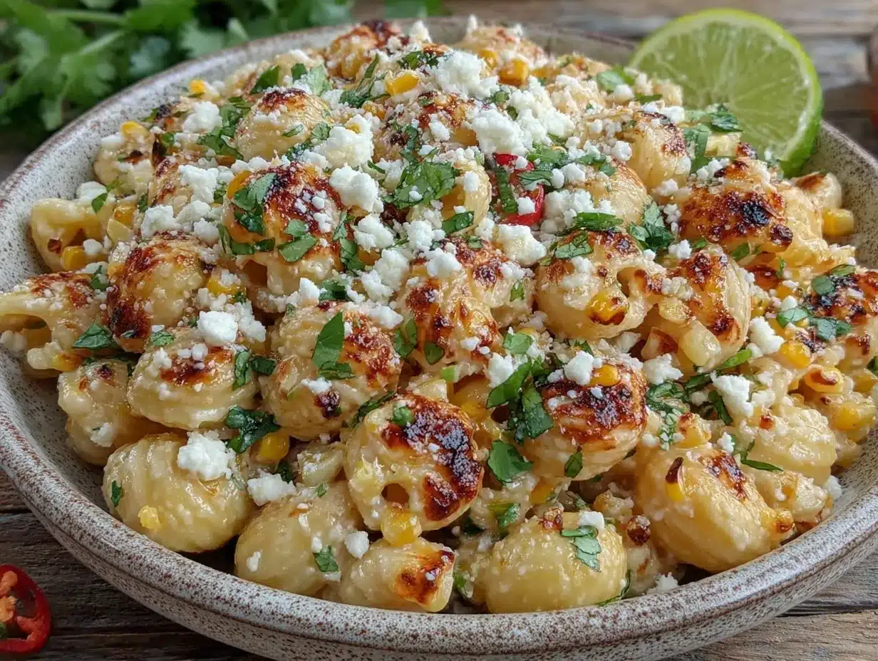 mexican street corn pasta salad preparation steps