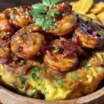 mofongo with sautéed shrimp - featured image