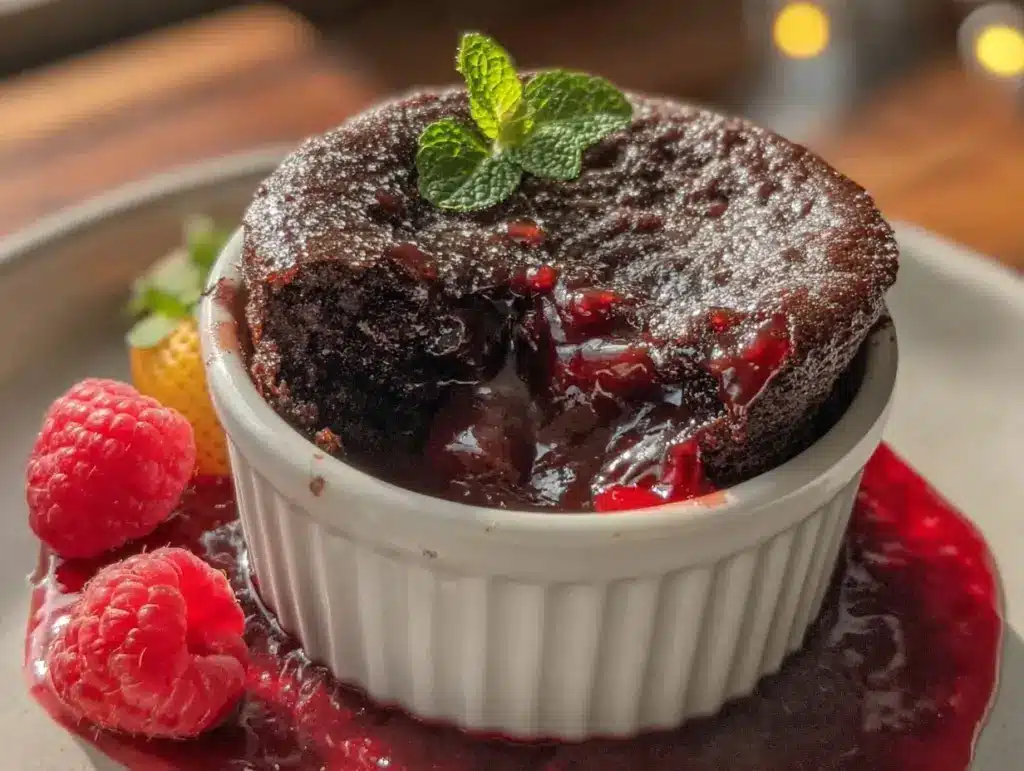 molten chocolate soufflé - featured image