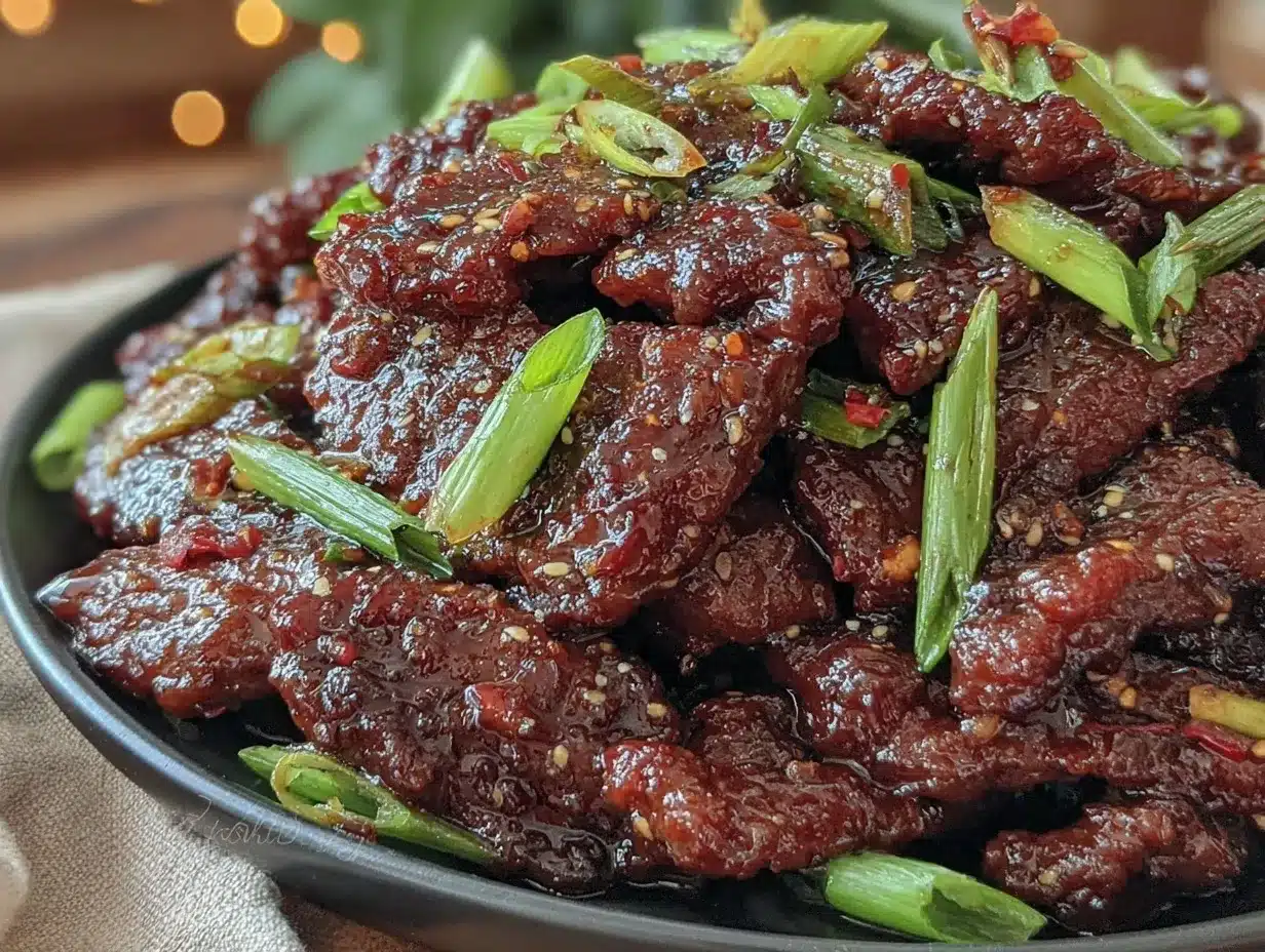 Mongolian beef recipe preparation steps