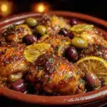 moroccan chicken tagine with olives - featured image