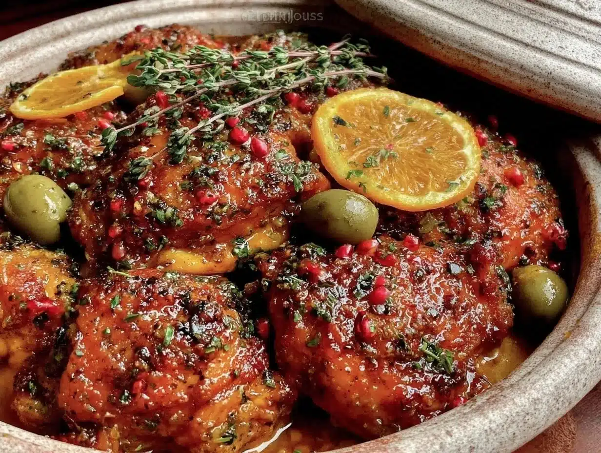 moroccan chicken tagine with olives preparation steps