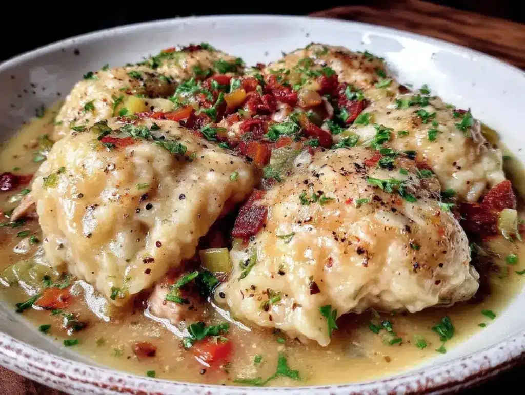 old-fashioned chicken and dumplings - featured image