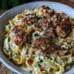 one-pot Cajun chicken Alfredo pasta - featured image