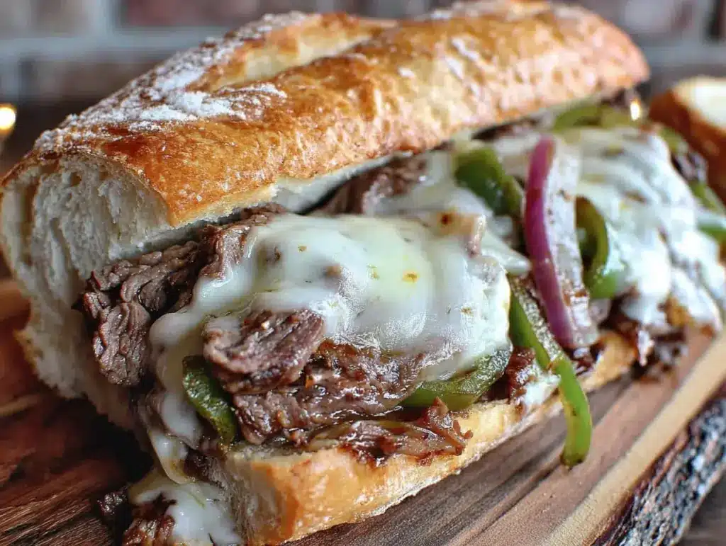 philly cheesesteak sandwich - featured image