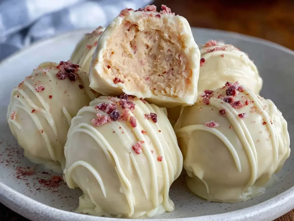 pink champagne truffles - featured image