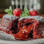 red velvet lava cakes for two - featured image