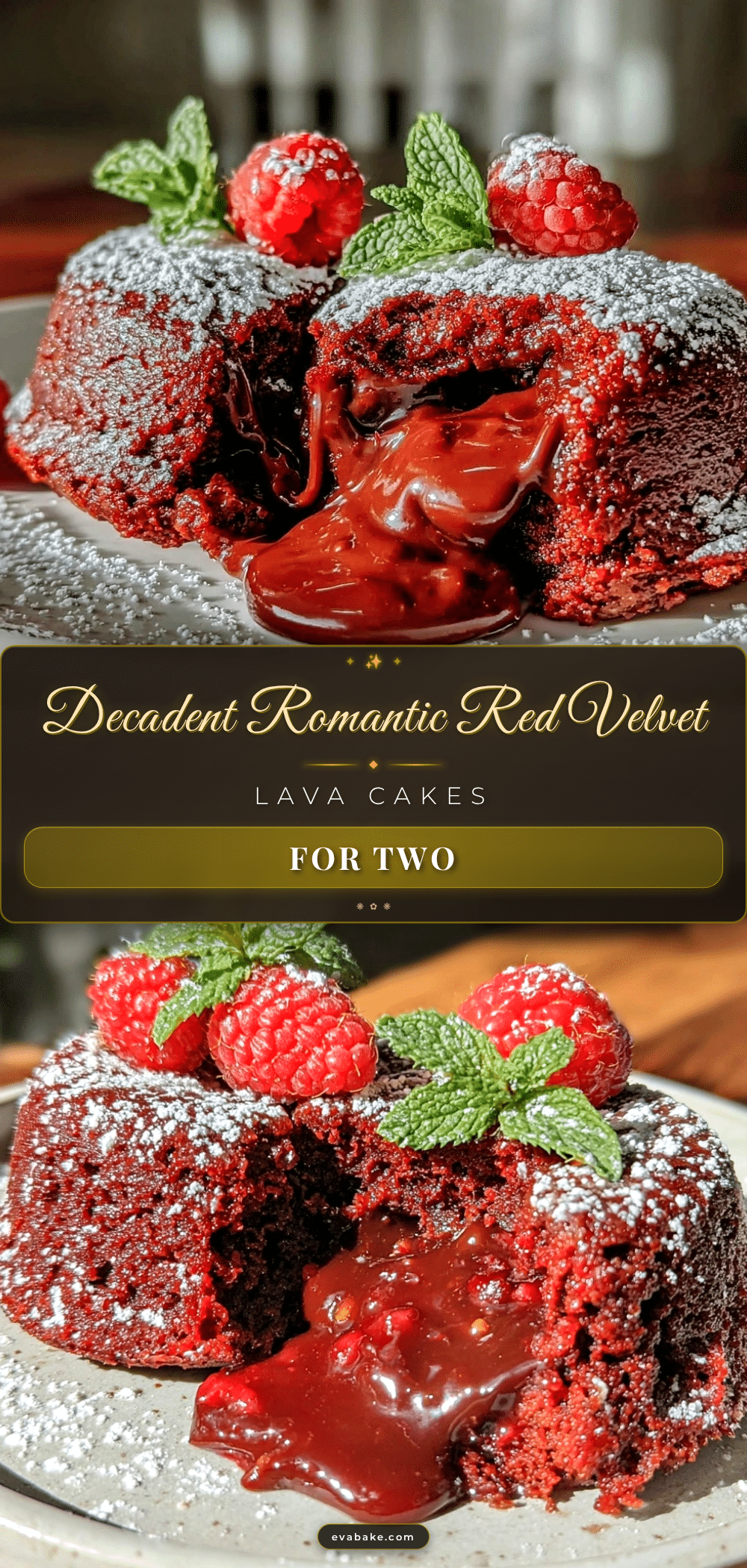 red velvet lava cakes for two recipe