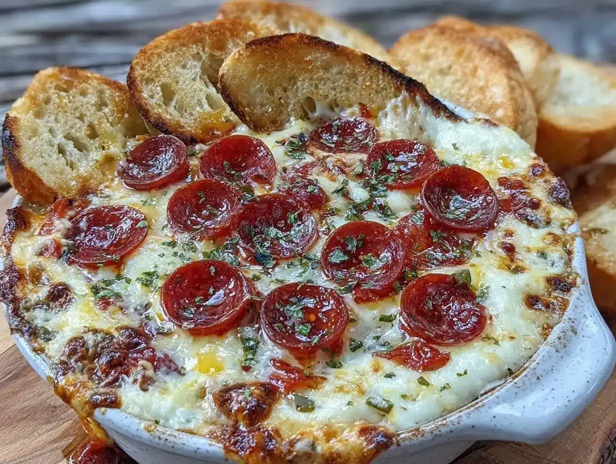 savory baked pizza dip preparation steps