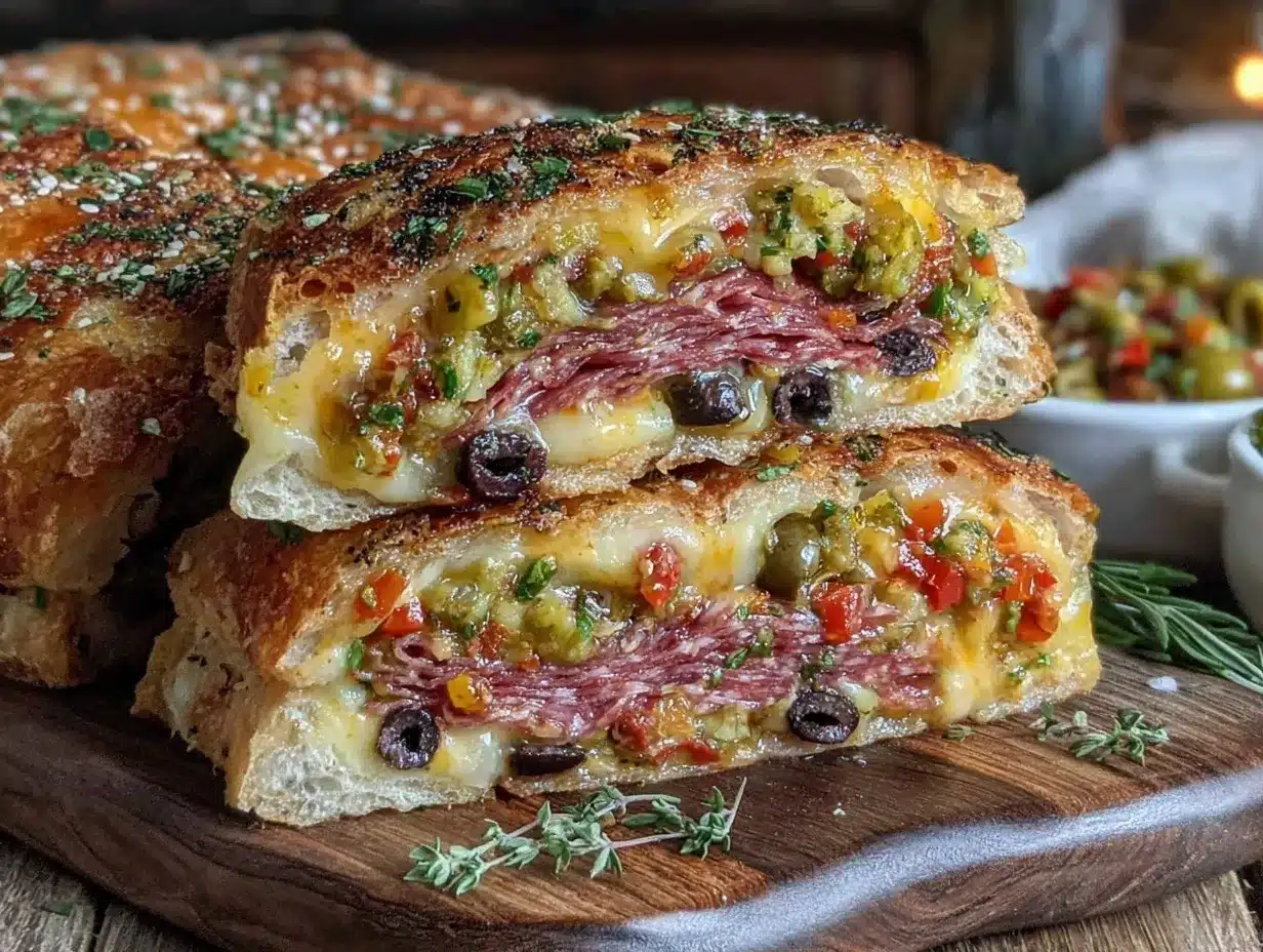 savory muffuletta sandwich preparation steps