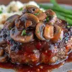 savory salisbury steak mushroom gravy - featured image