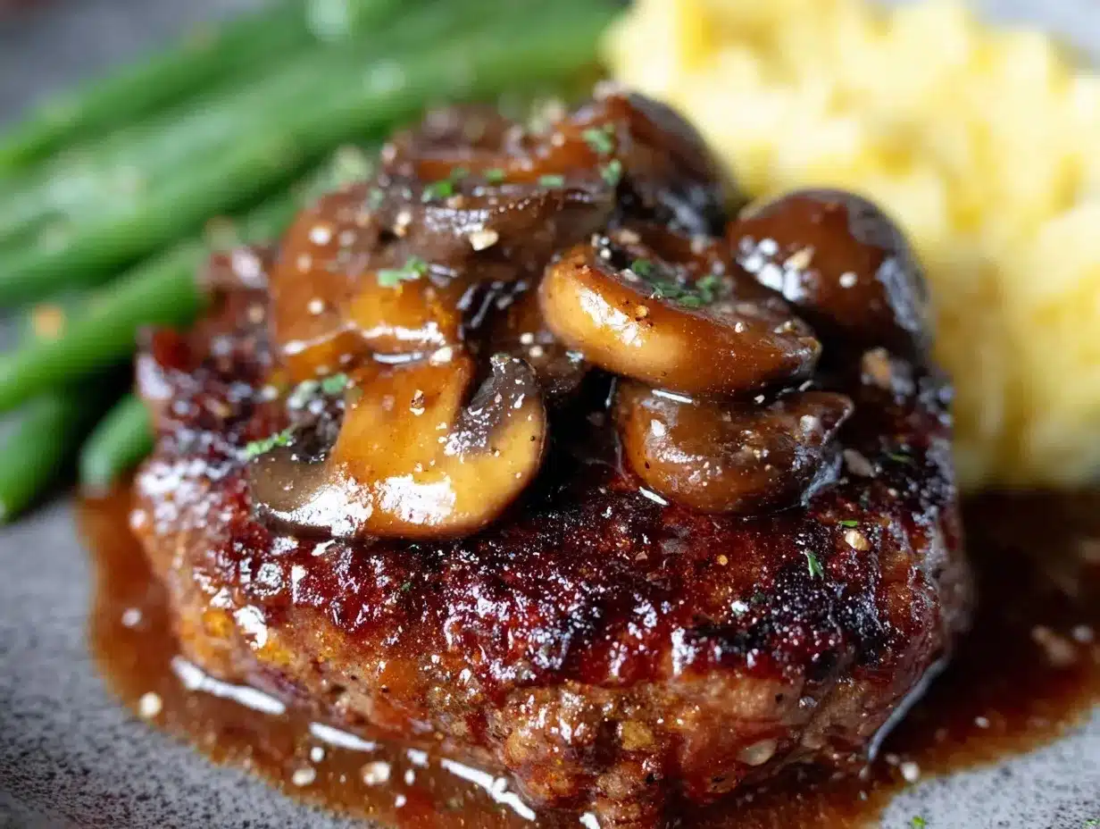 savory salisbury steak mushroom gravy preparation steps