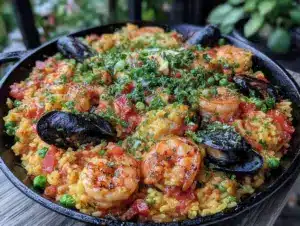 seafood paella recipe - featured image