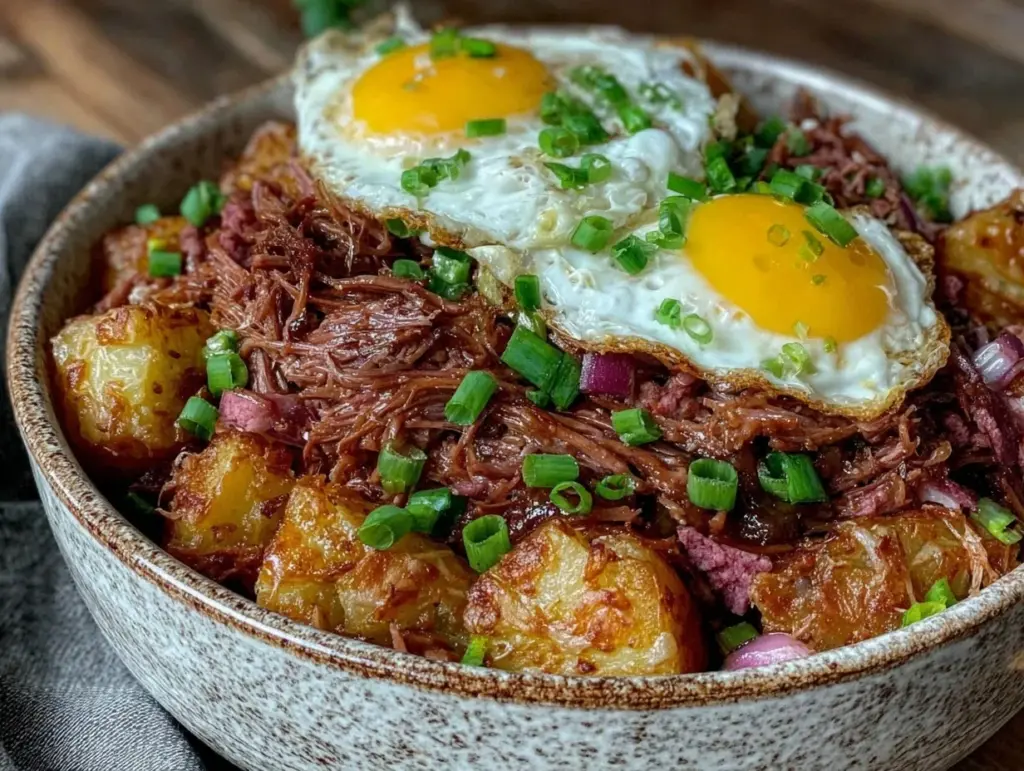 slow cooker corned beef hash - featured image