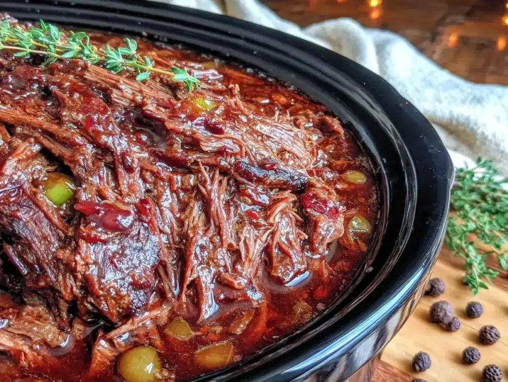 slow cooker mississippi pot roast - featured image