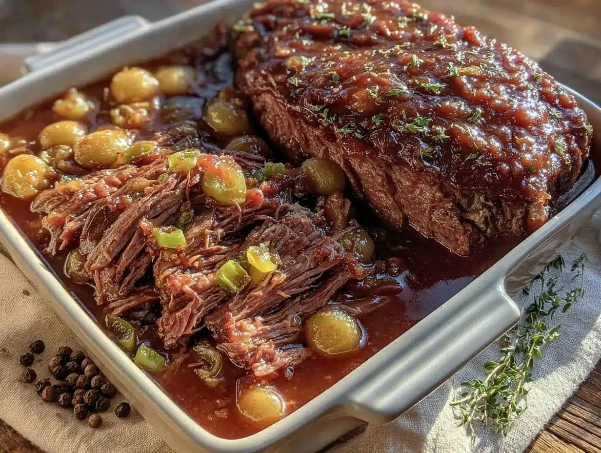 slow cooker mississippi pot roast preparation steps