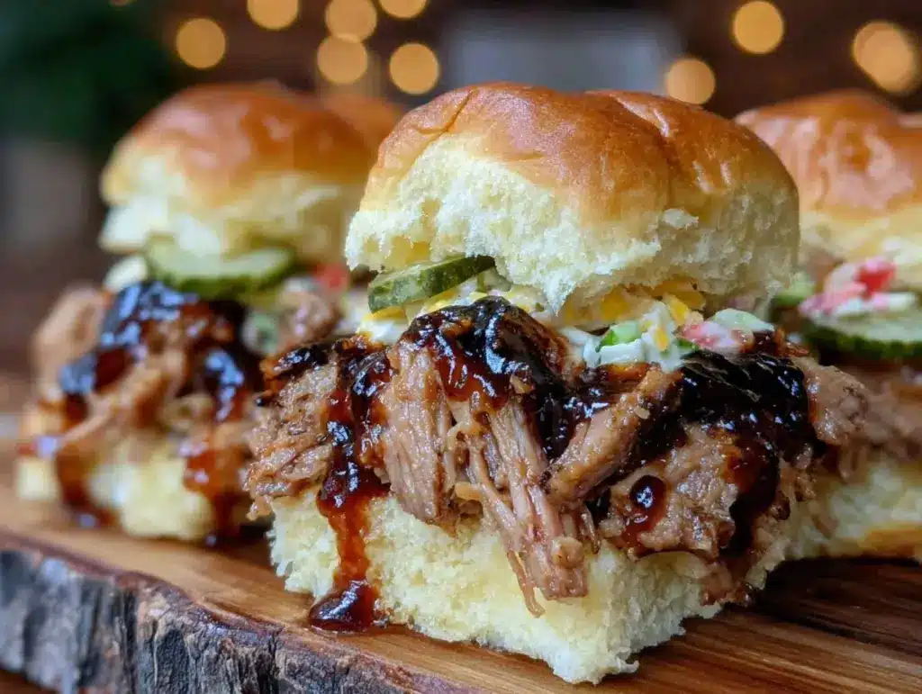 slow cooker root beer pulled pork sliders - featured image