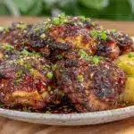 slow cooker teriyaki chicken thighs - featured image